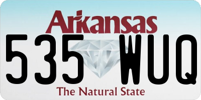 AR license plate 535WUQ