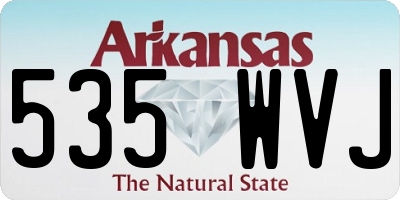 AR license plate 535WVJ