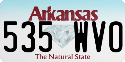 AR license plate 535WVO