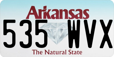 AR license plate 535WVX