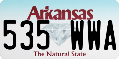 AR license plate 535WWA