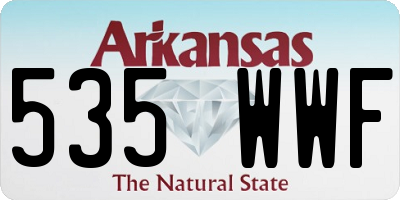 AR license plate 535WWF