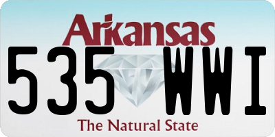 AR license plate 535WWI