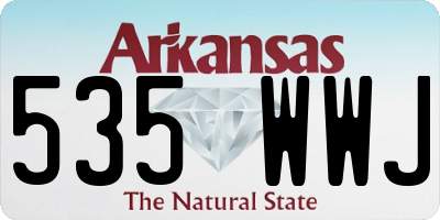 AR license plate 535WWJ