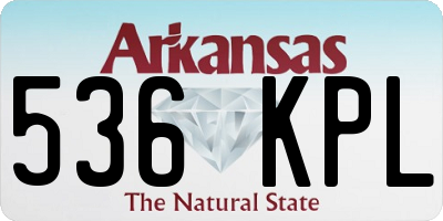 AR license plate 536KPL