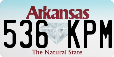 AR license plate 536KPM