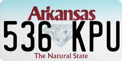 AR license plate 536KPU