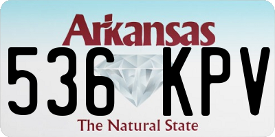 AR license plate 536KPV