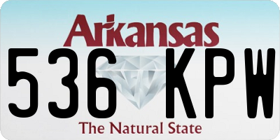 AR license plate 536KPW