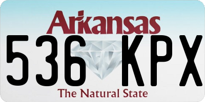 AR license plate 536KPX