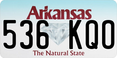 AR license plate 536KQO