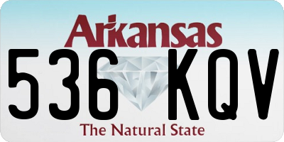 AR license plate 536KQV