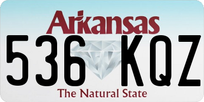 AR license plate 536KQZ