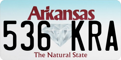 AR license plate 536KRA