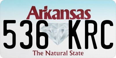 AR license plate 536KRC