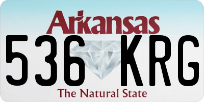 AR license plate 536KRG