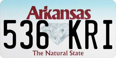 AR license plate 536KRI