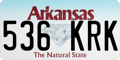 AR license plate 536KRK