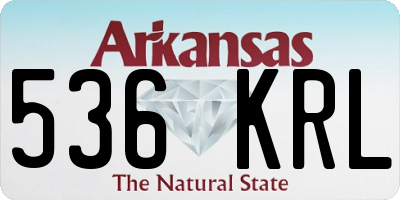 AR license plate 536KRL
