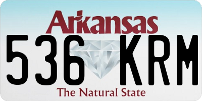 AR license plate 536KRM