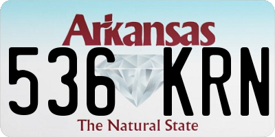 AR license plate 536KRN