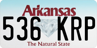 AR license plate 536KRP