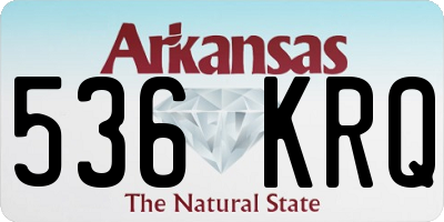 AR license plate 536KRQ
