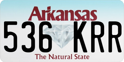 AR license plate 536KRR