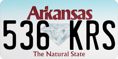 AR license plate 536KRS