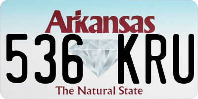 AR license plate 536KRU