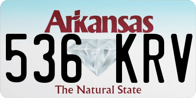 AR license plate 536KRV