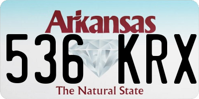 AR license plate 536KRX