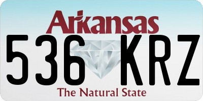 AR license plate 536KRZ