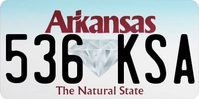AR license plate 536KSA