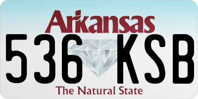 AR license plate 536KSB