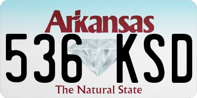 AR license plate 536KSD
