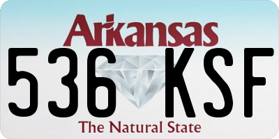 AR license plate 536KSF