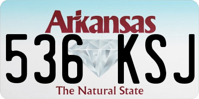 AR license plate 536KSJ