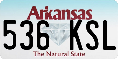 AR license plate 536KSL