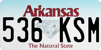 AR license plate 536KSM