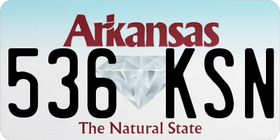AR license plate 536KSN