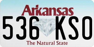 AR license plate 536KSO