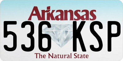 AR license plate 536KSP