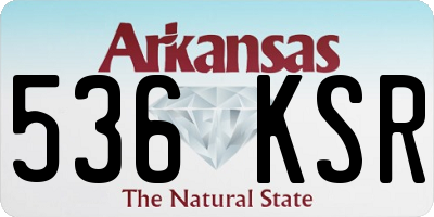 AR license plate 536KSR