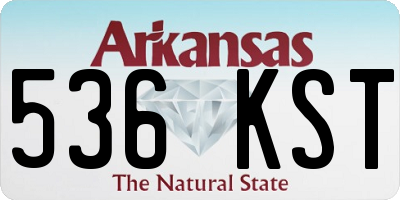 AR license plate 536KST