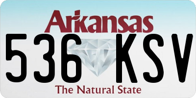 AR license plate 536KSV