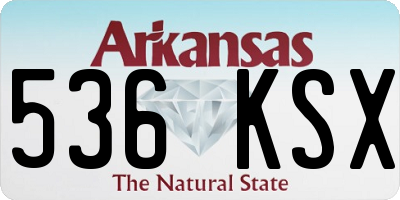 AR license plate 536KSX