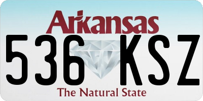 AR license plate 536KSZ
