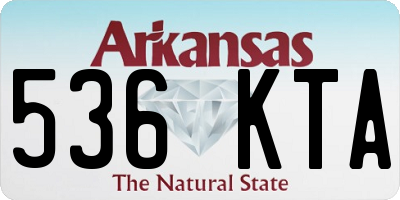 AR license plate 536KTA