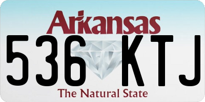 AR license plate 536KTJ